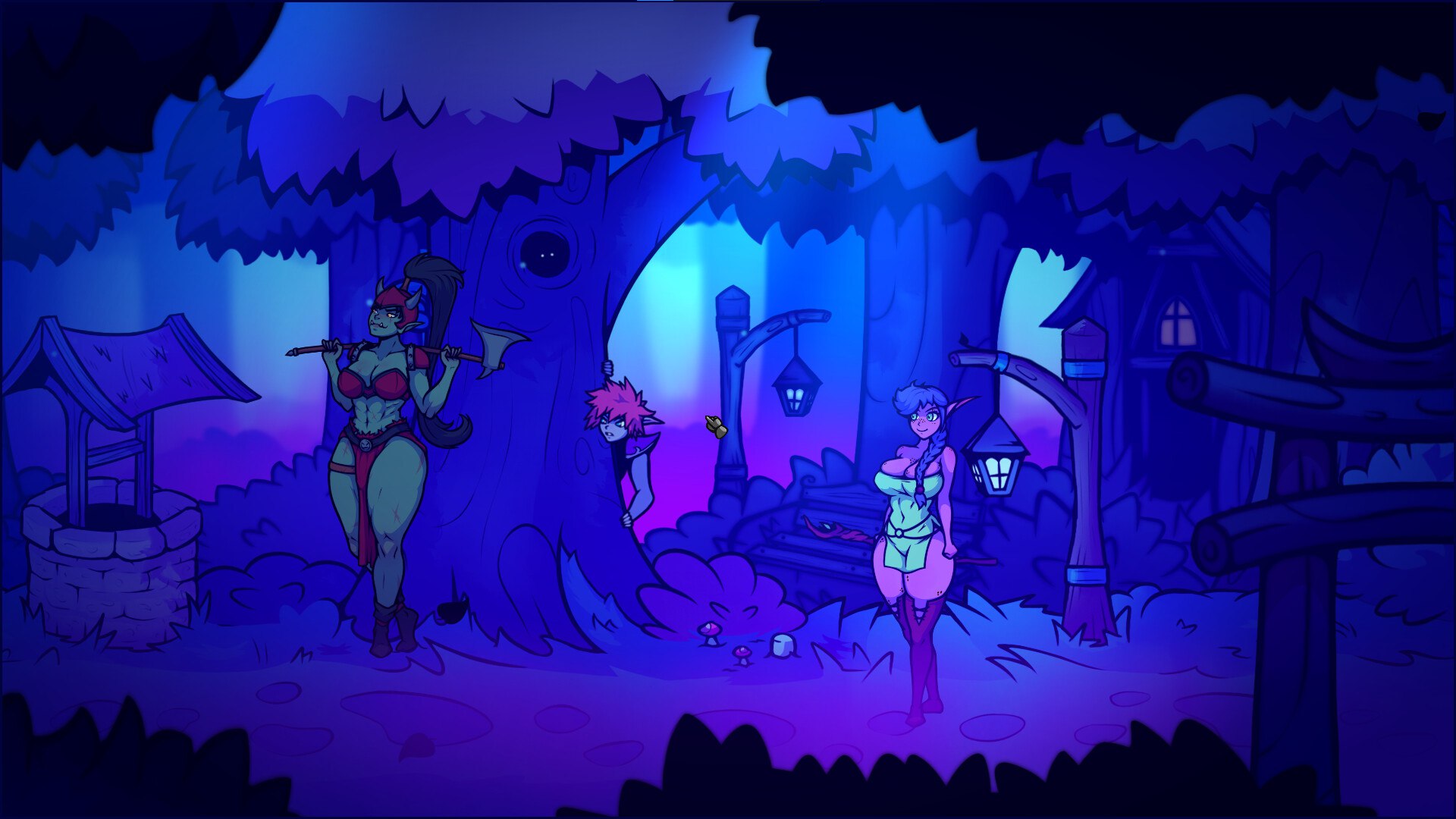 月夜物语 Tales of the Moon 游戏截图 展示角色互动与任务