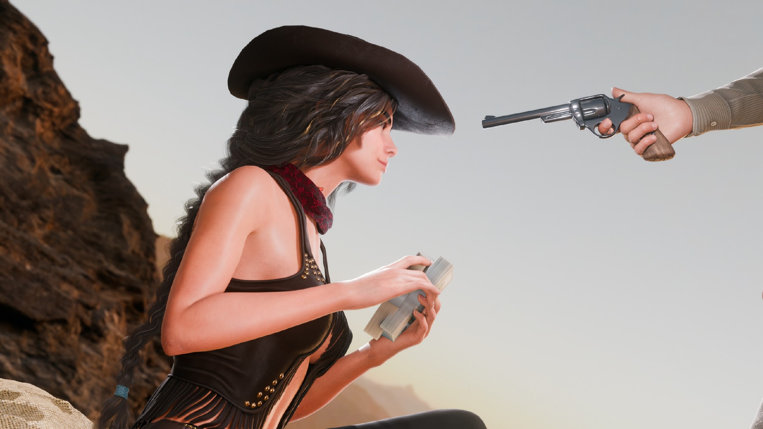 通缉狂野荡妇 游戏截图 西部荒野与角色剧情互动