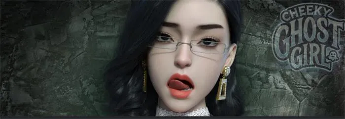 Cheeky Ghost Girl 游戏主城场景 P'Chad 与幽灵少女交互